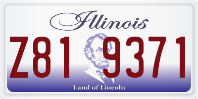 IL license plate Z819371