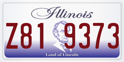 IL license plate Z819373