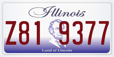 IL license plate Z819377