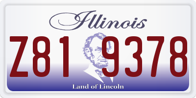 IL license plate Z819378