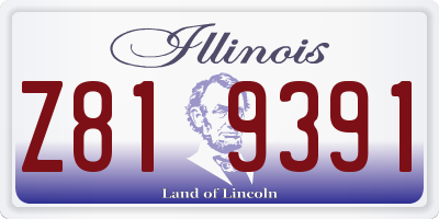 IL license plate Z819391