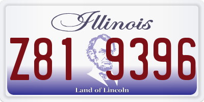 IL license plate Z819396