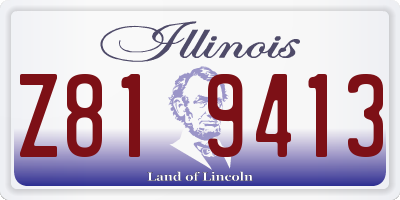 IL license plate Z819413