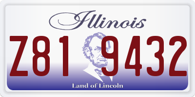 IL license plate Z819432