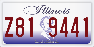 IL license plate Z819441