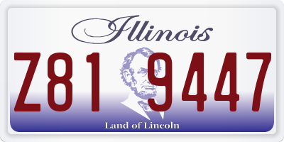 IL license plate Z819447