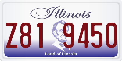 IL license plate Z819450