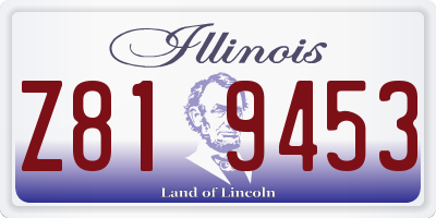 IL license plate Z819453
