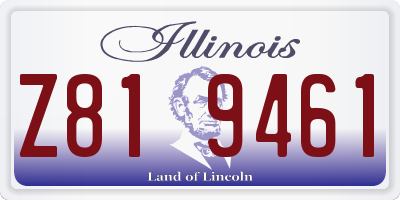 IL license plate Z819461