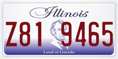 IL license plate Z819465