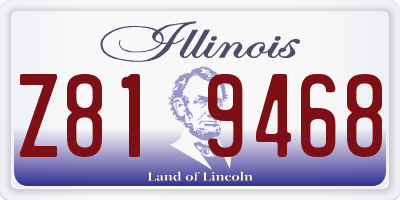 IL license plate Z819468