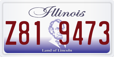 IL license plate Z819473
