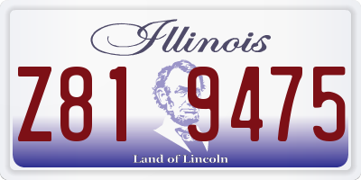 IL license plate Z819475