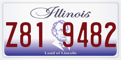 IL license plate Z819482