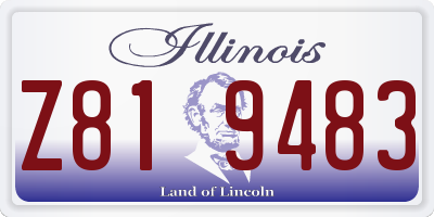 IL license plate Z819483
