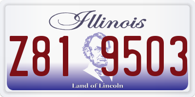 IL license plate Z819503
