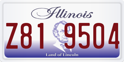IL license plate Z819504