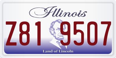 IL license plate Z819507