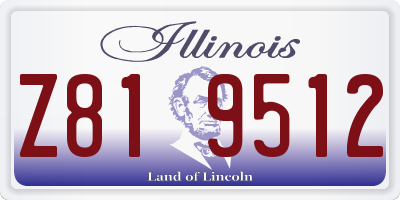 IL license plate Z819512