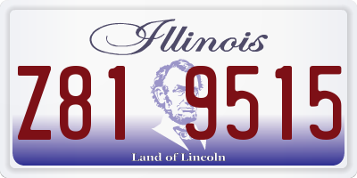 IL license plate Z819515