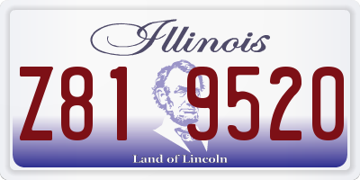 IL license plate Z819520