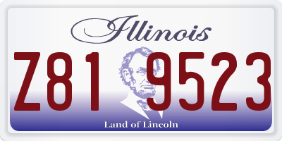 IL license plate Z819523