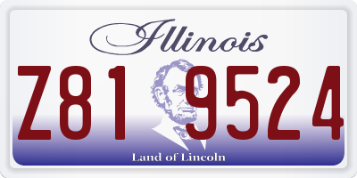 IL license plate Z819524