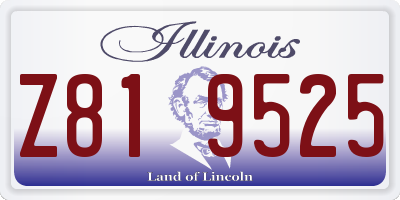 IL license plate Z819525