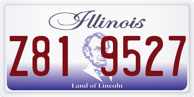 IL license plate Z819527