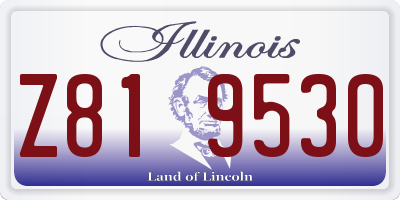 IL license plate Z819530