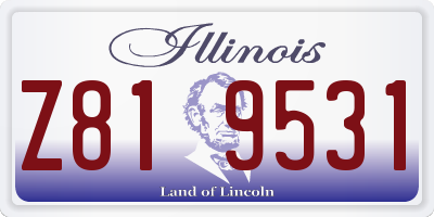IL license plate Z819531
