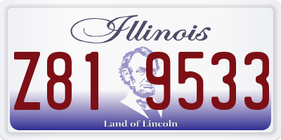 IL license plate Z819533