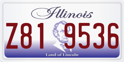 IL license plate Z819536