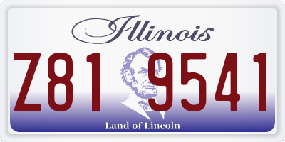 IL license plate Z819541
