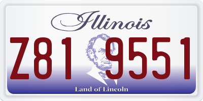 IL license plate Z819551