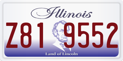 IL license plate Z819552