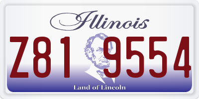 IL license plate Z819554