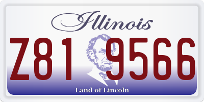 IL license plate Z819566