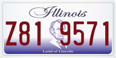 IL license plate Z819571