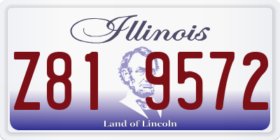 IL license plate Z819572