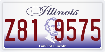 IL license plate Z819575