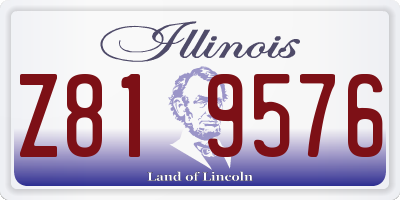IL license plate Z819576