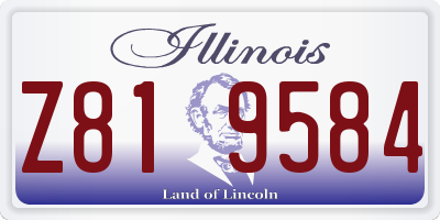 IL license plate Z819584