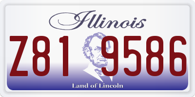 IL license plate Z819586