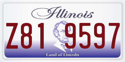 IL license plate Z819597