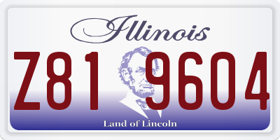 IL license plate Z819604