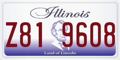 IL license plate Z819608