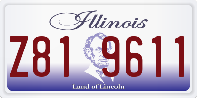 IL license plate Z819611