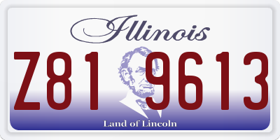 IL license plate Z819613