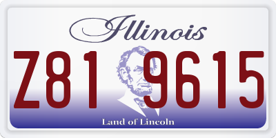 IL license plate Z819615
